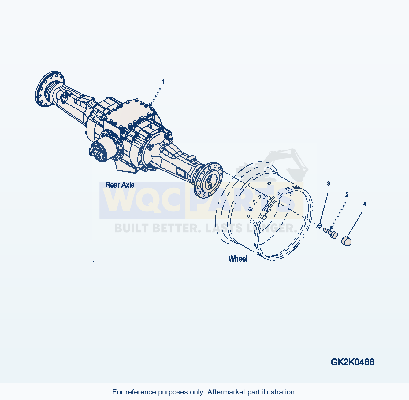 Komatsu WA320PZ-6 Rear Axle (Mounting Parts) Serial H00051 - UP parts diagram