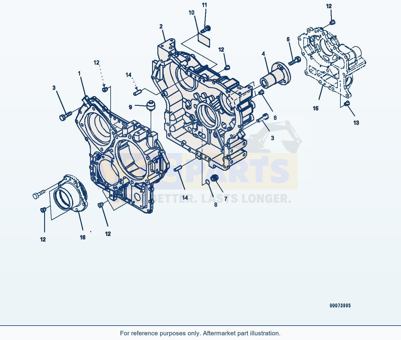 Komatsu WA320PZ-6 Transfer (Case) Serial H00051 - UP parts diagram