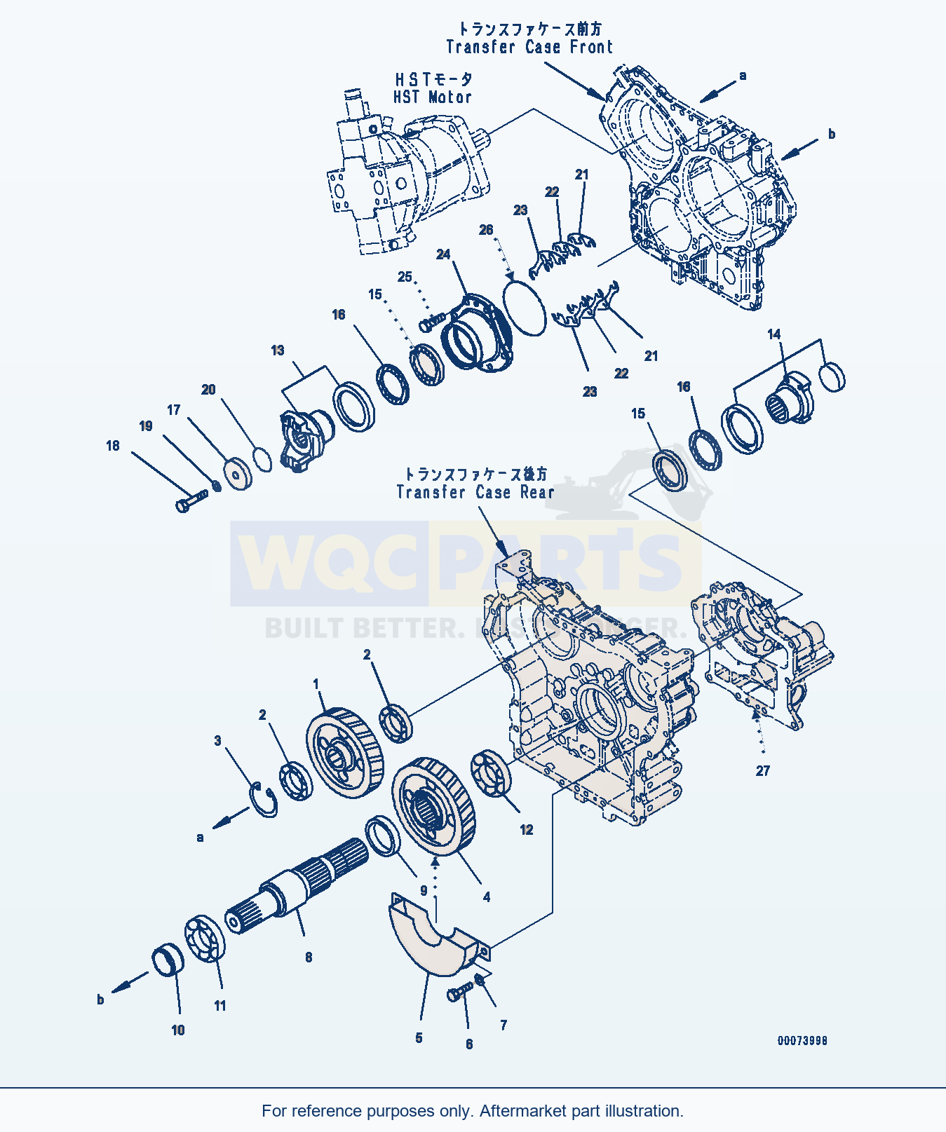 Komatsu WA320PZ-6 Transfer (Output Shaft) Serial H00051 - UP parts diagram
