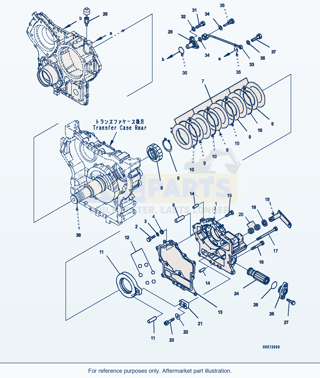 Komatsu WA320PZ-6 Transfer (Parking Brake) Serial H00051 - UP parts diagram