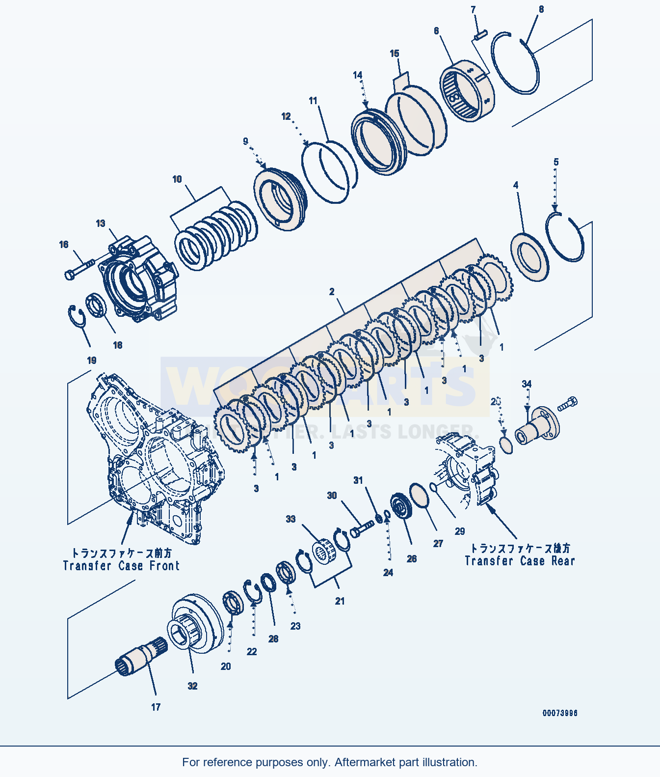 Komatsu WA320PZ-6 Transfer (Transfer Clutch) Serial H00051 - UP parts diagram