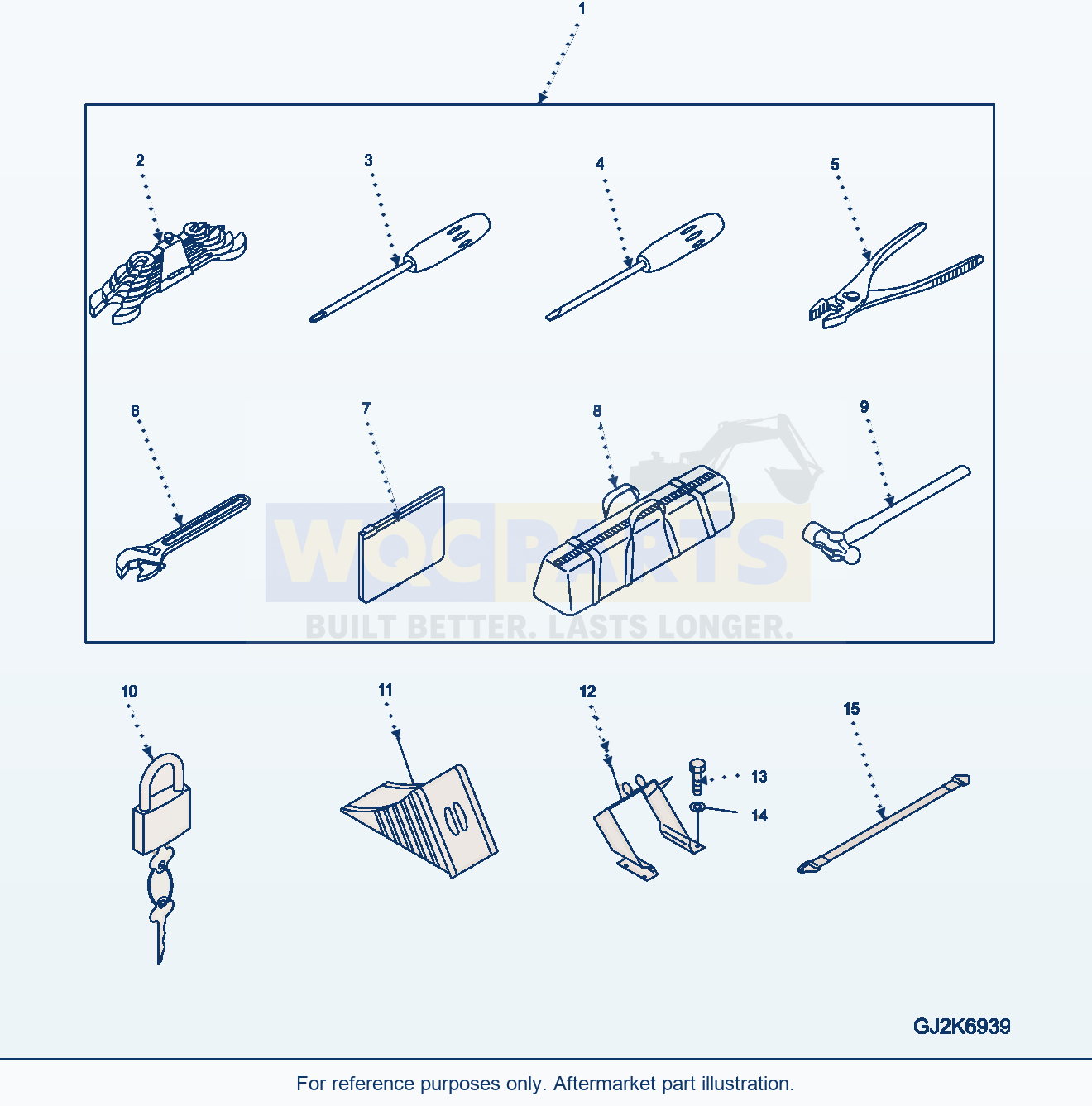 Komatsu WA320PZ-6 General Tool Set Serial 70092 - 70187 parts diagram