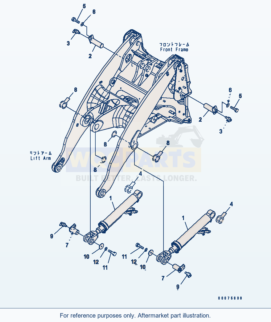Komatsu WA320PZ-6 Lift Cylinder(#70001-) Serial 70001-70451 parts diagram