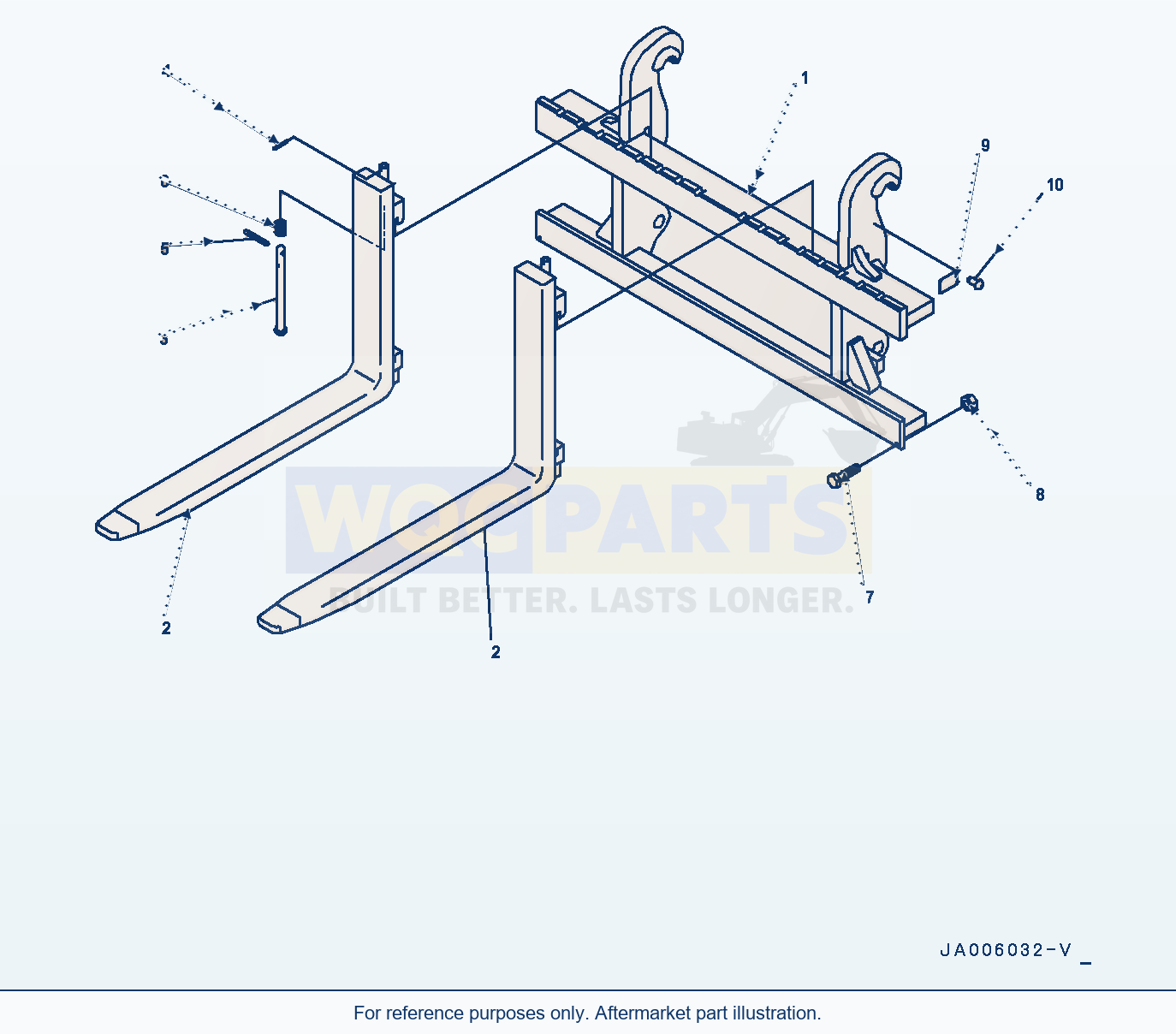Komatsu WA320PZ-6 Lumber Fork (#70452-) parts diagram