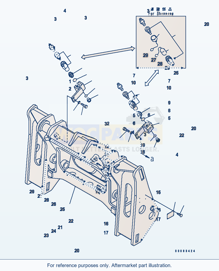 Komatsu WA320PZ-6 Multi Coupler (For North America)(#70001-) parts diagram