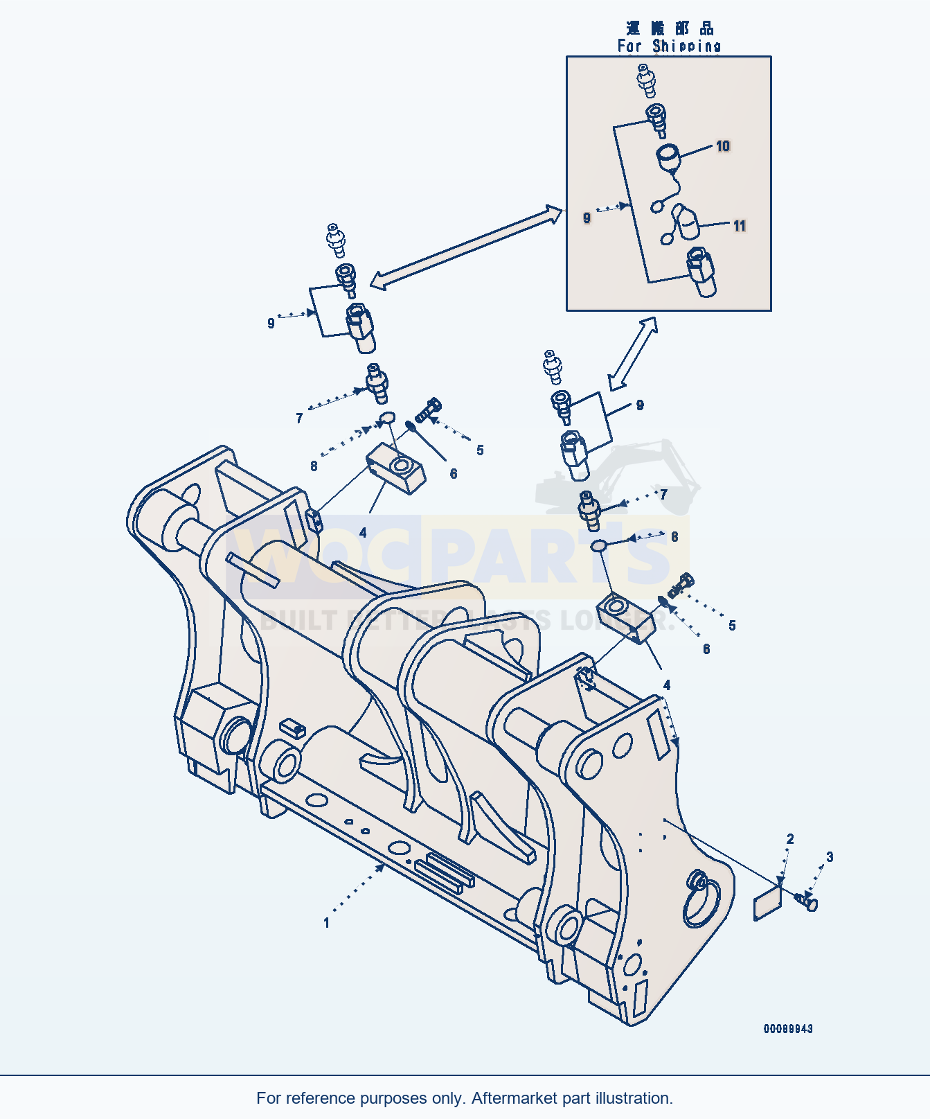Komatsu WA320PZ-6 Multi-Coupler, Frame (#70452-) parts diagram
