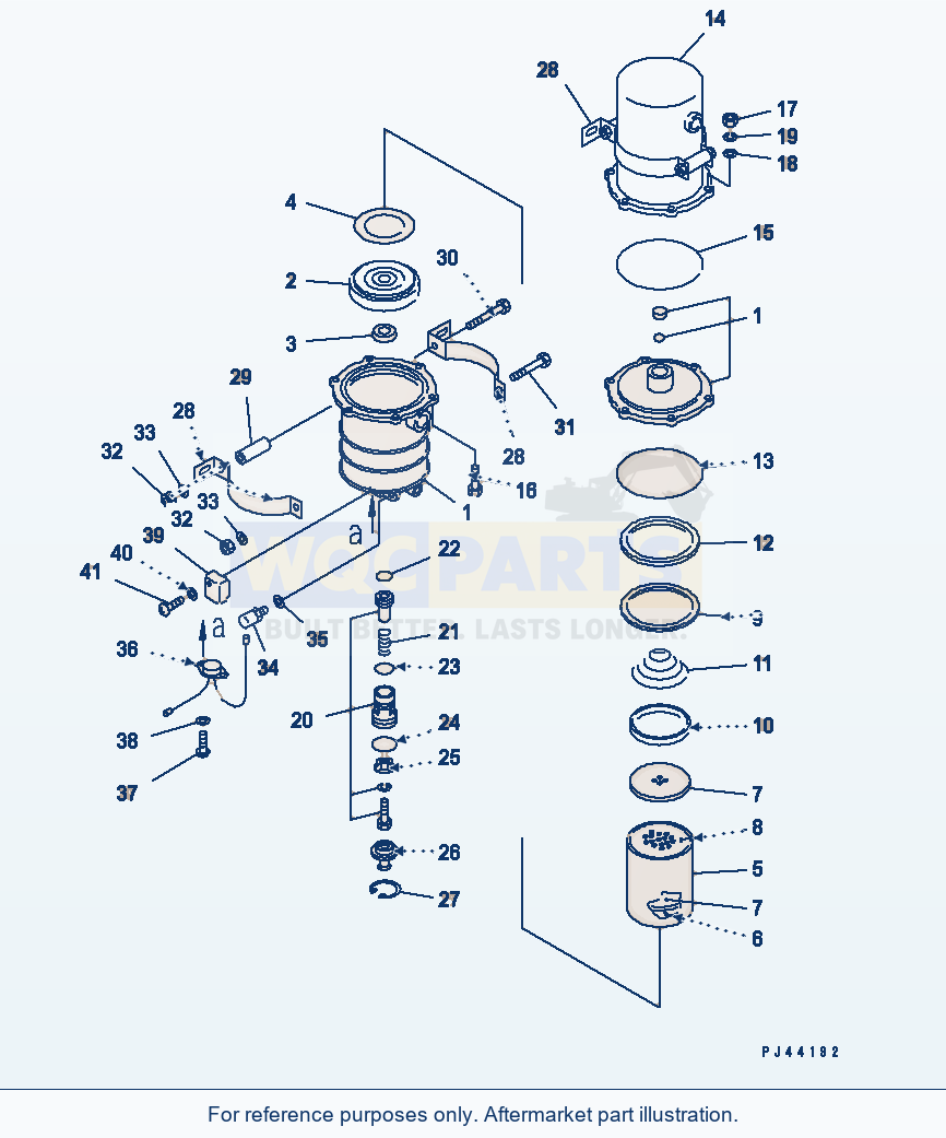 Komatsu WA380-1 Air Dryer(#20001-) parts diagram