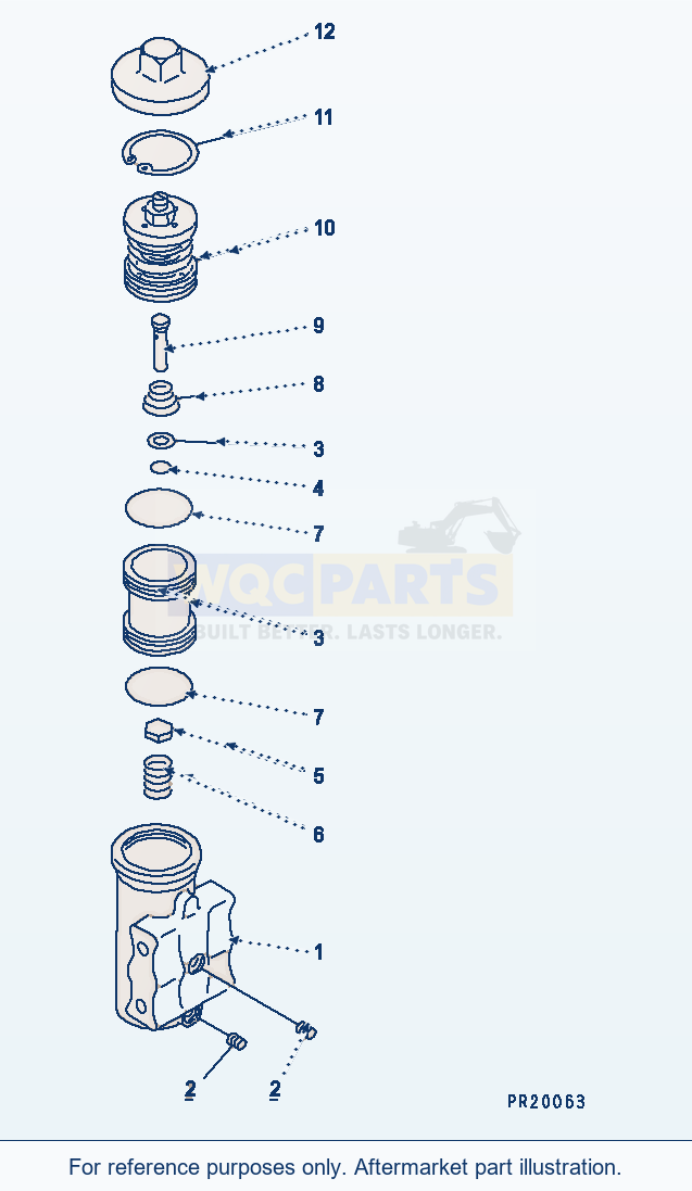 Komatsu WA380-1 Air Governor parts diagram