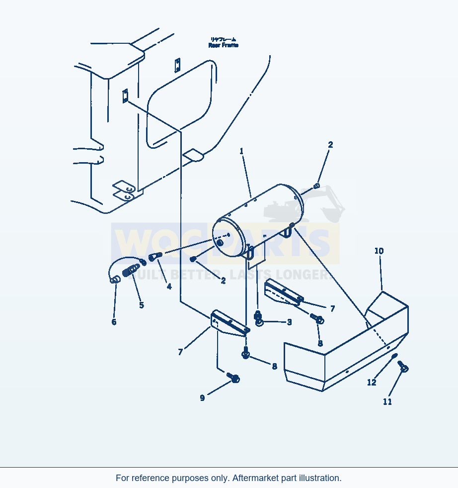 Komatsu WA380-1 Air Piping (Dry Tank)(#20001-) parts diagram