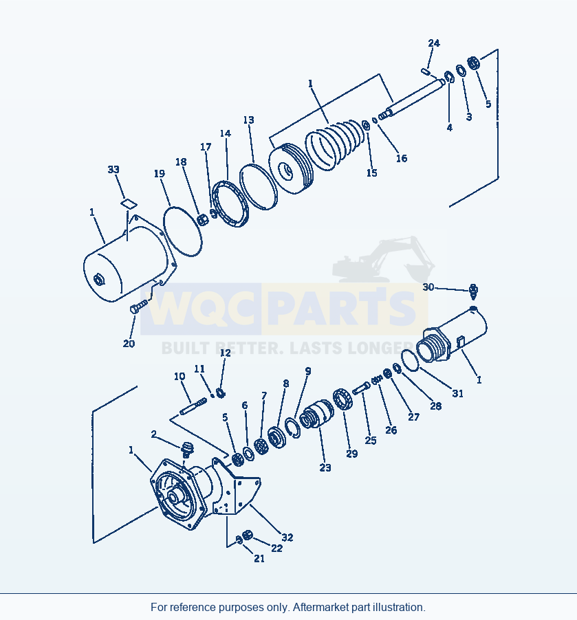 Komatsu WA380-1 Brake Chamber parts diagram
