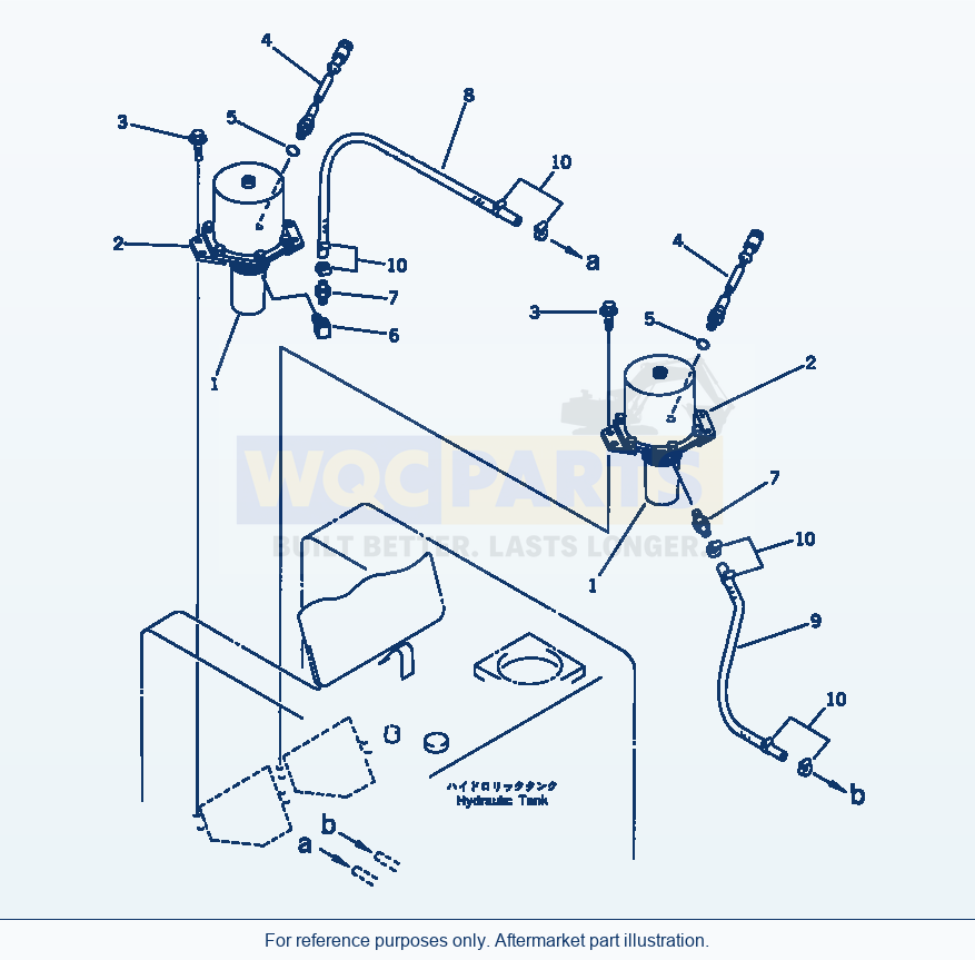 Komatsu WA380-1 Brake Oil Piping (Tank To Chamber)(#20001-) parts diagram