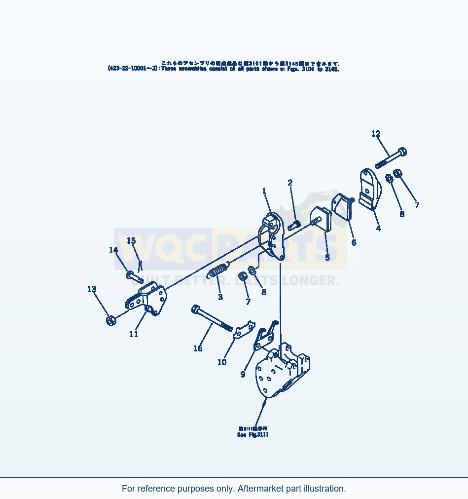 Komatsu WA380-1 Parking Brake parts diagram