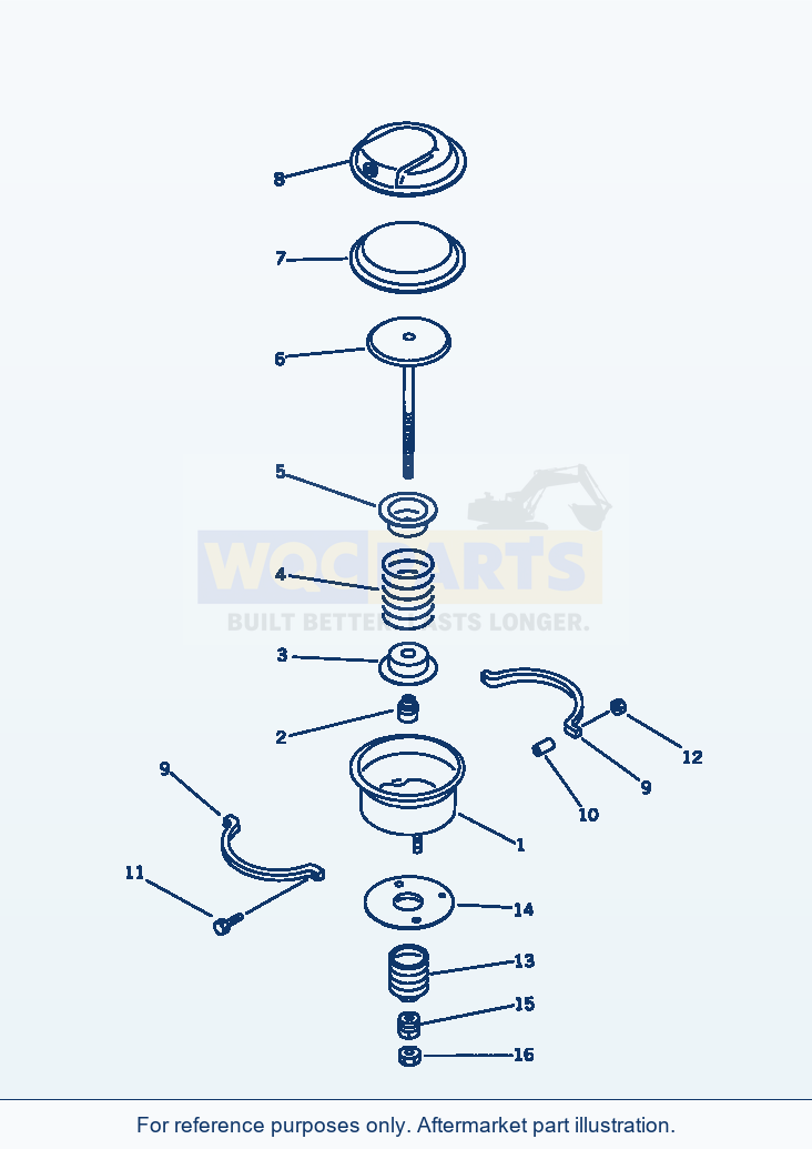 Komatsu WA380-1 Spring Cylinder(#20001-) parts diagram