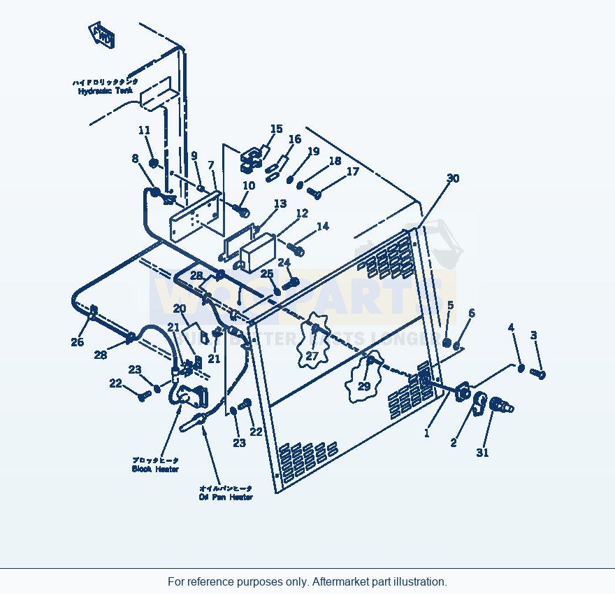 Komatsu WA380-1 Electrical System (Cold Terrain Spec.)(#20001-) parts diagram