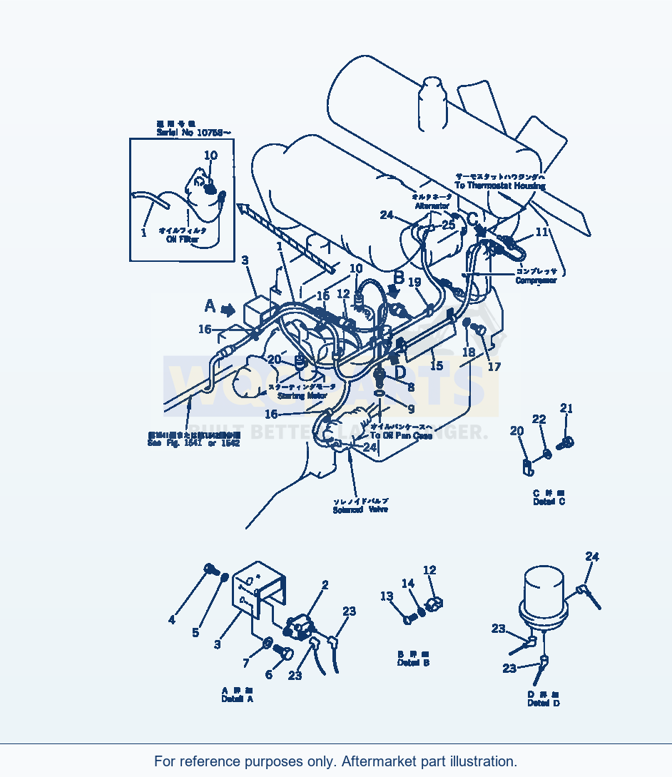 Komatsu WA380-1 Electrical System (Engine Line)(#10001-19999) parts diagram
