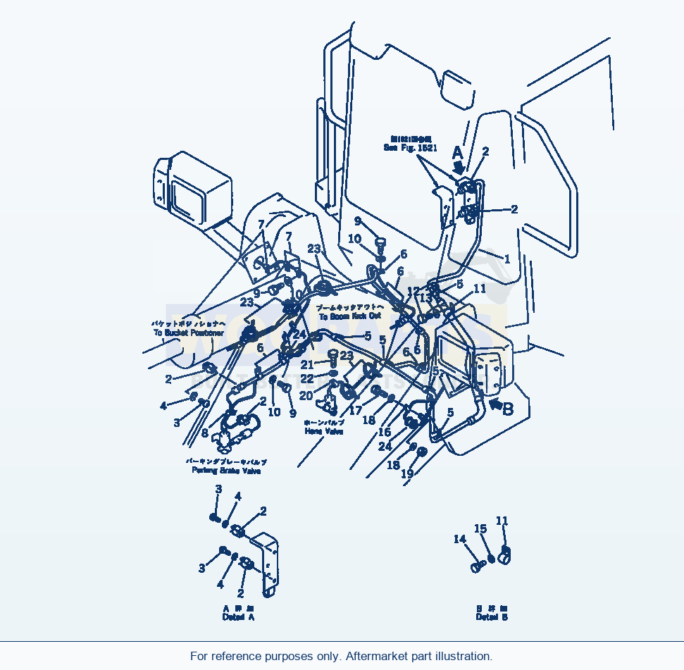 Komatsu WA380-1 Electrical System (Front Line)(#10001-19999) parts diagram