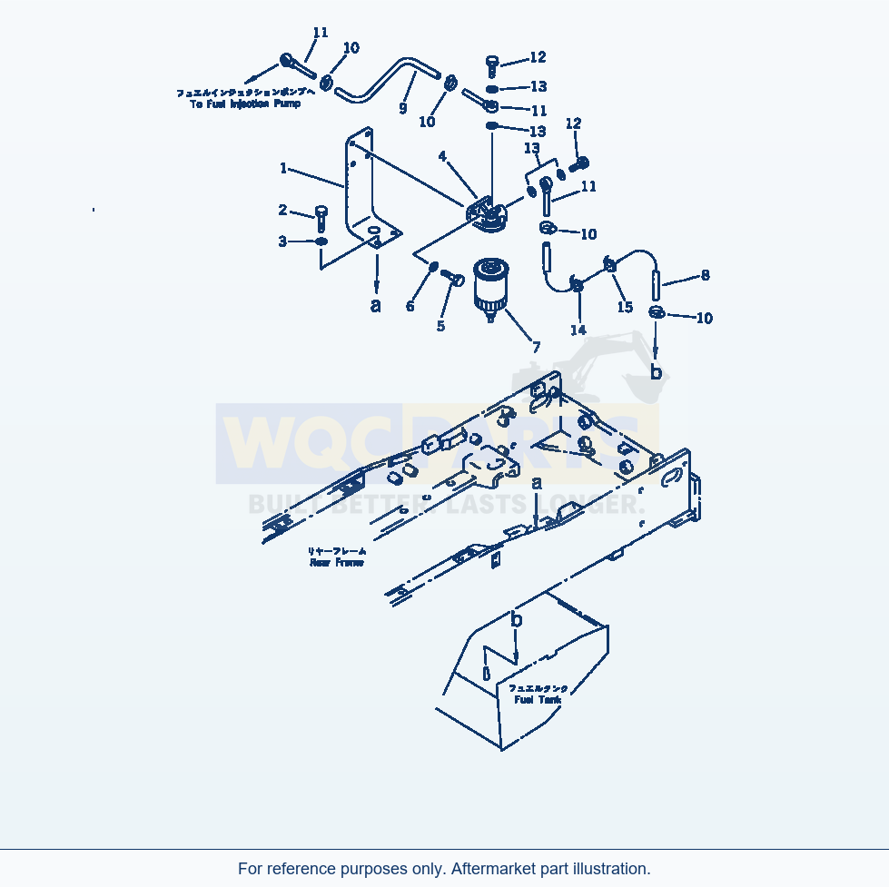 Komatsu WA380-1 Fuel Filter(#20001-) parts diagram