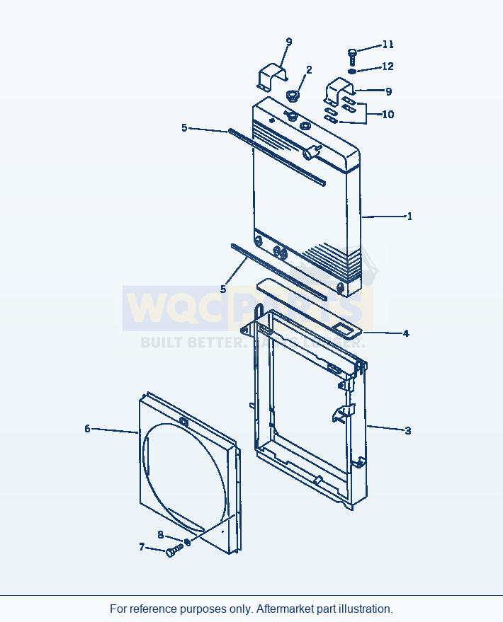 Komatsu WA380-1 Radiator(#20001-) parts diagram