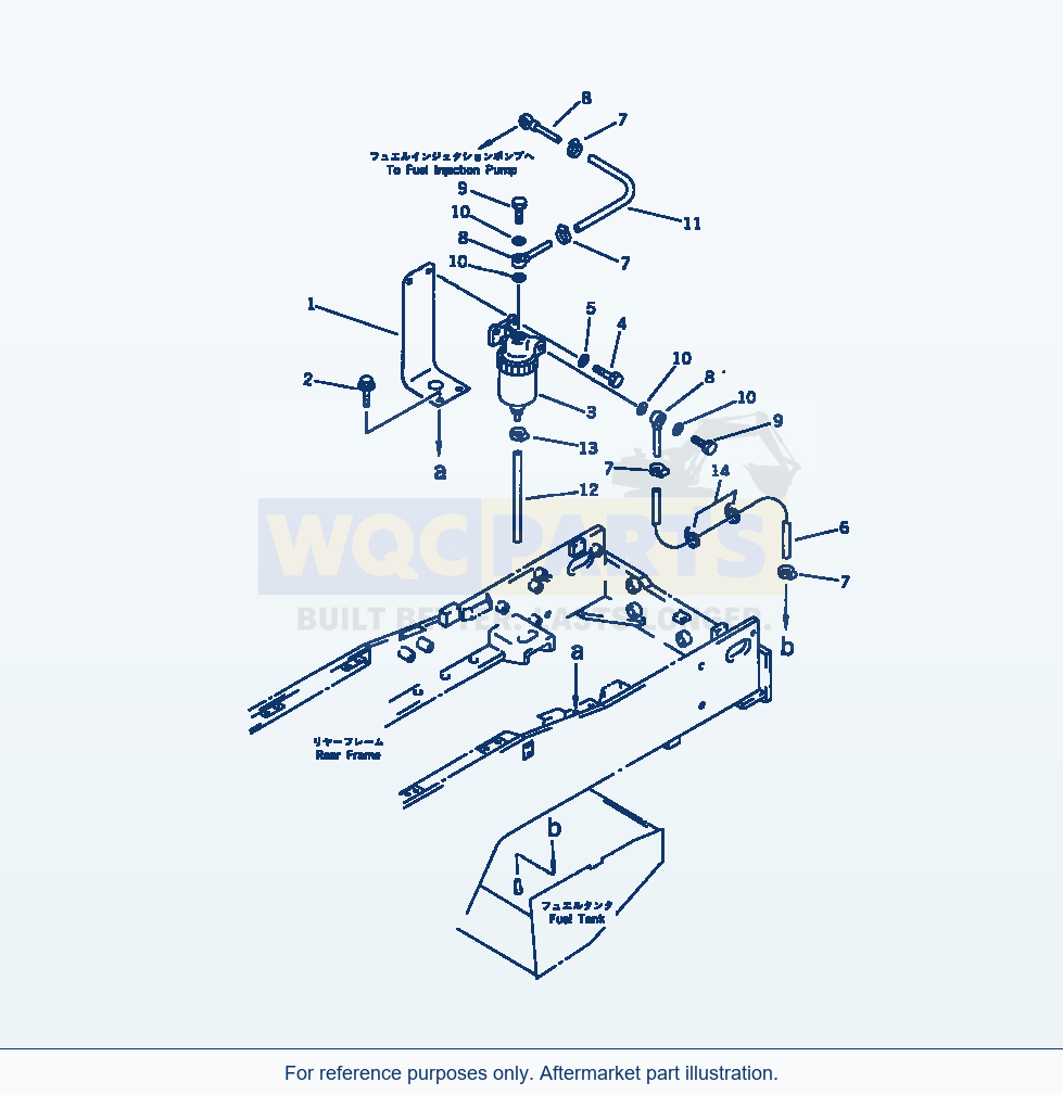 Komatsu WA380-1 Water Separator(#20001-) parts diagram