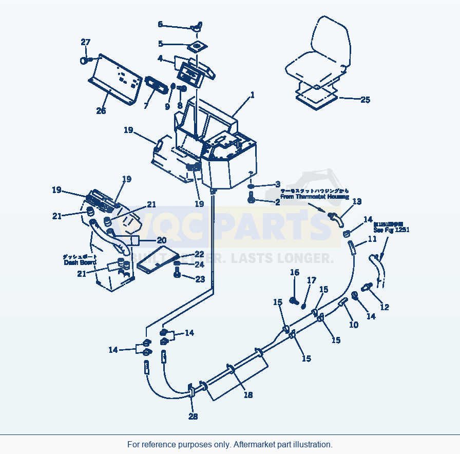 Komatsu WA380-1 Car Heater (Daikin)(#10001-19999) parts diagram