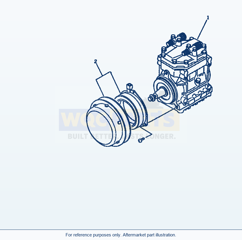 Komatsu WA380-1 Compressor (Denso) parts diagram