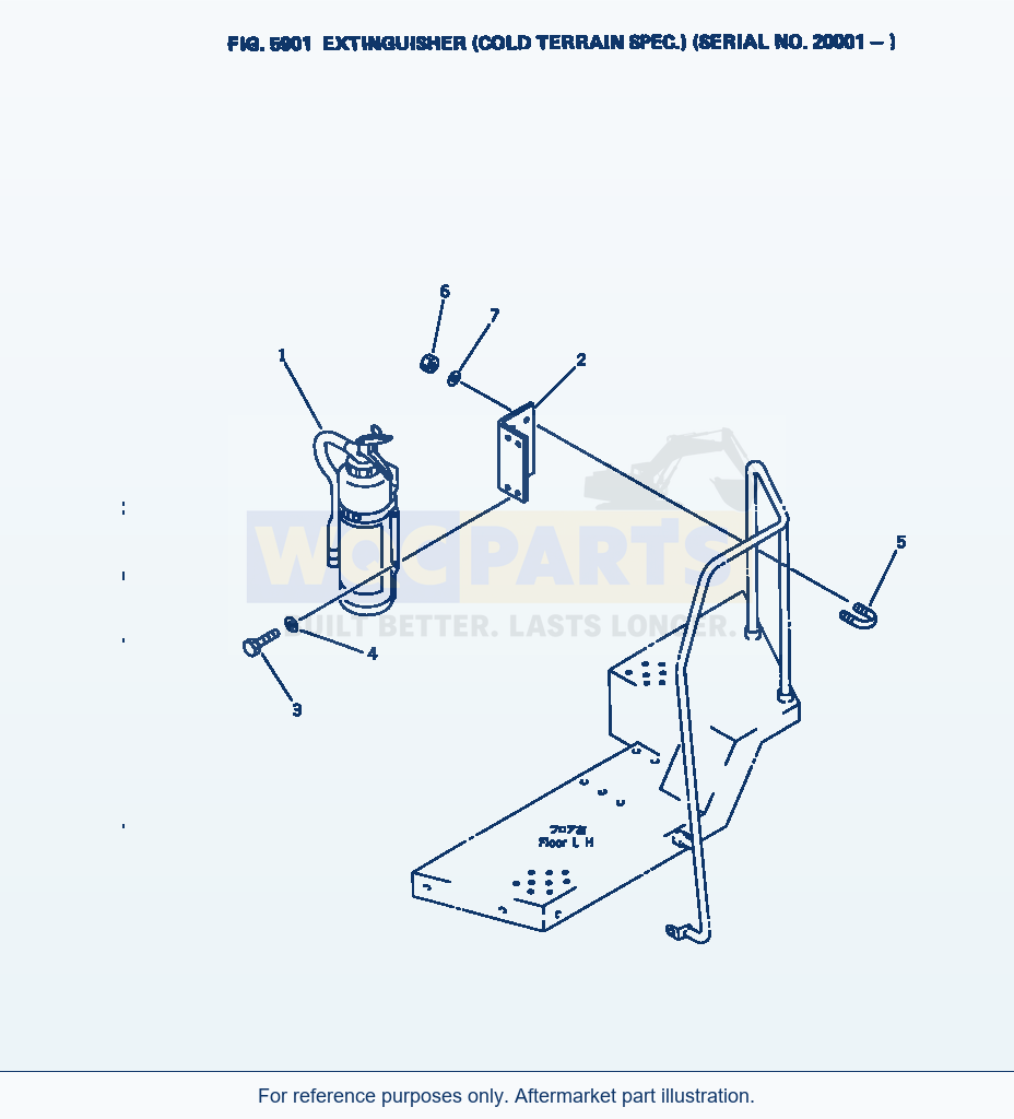 Komatsu WA380-1 Extinguisher (Cold Terrain Spec.)(#20001-) parts diagram