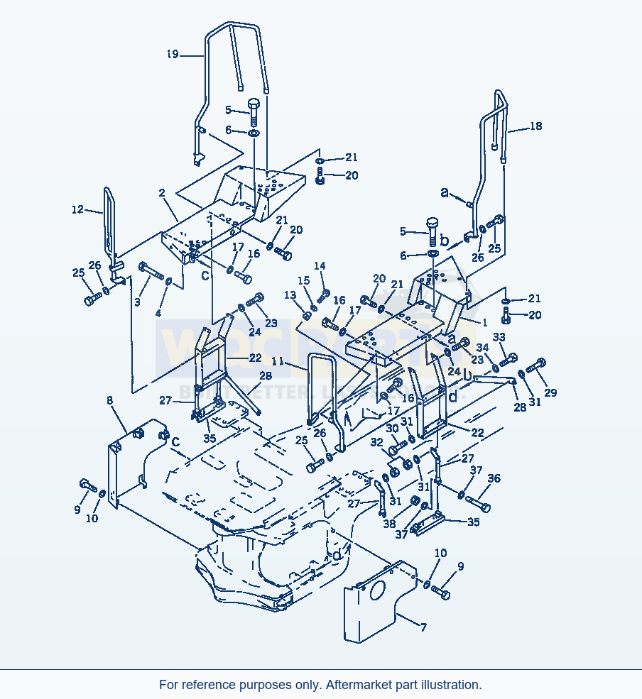 Komatsu WA380-1 Floor And Ladder (With Cab)(#10001-19999) parts diagram