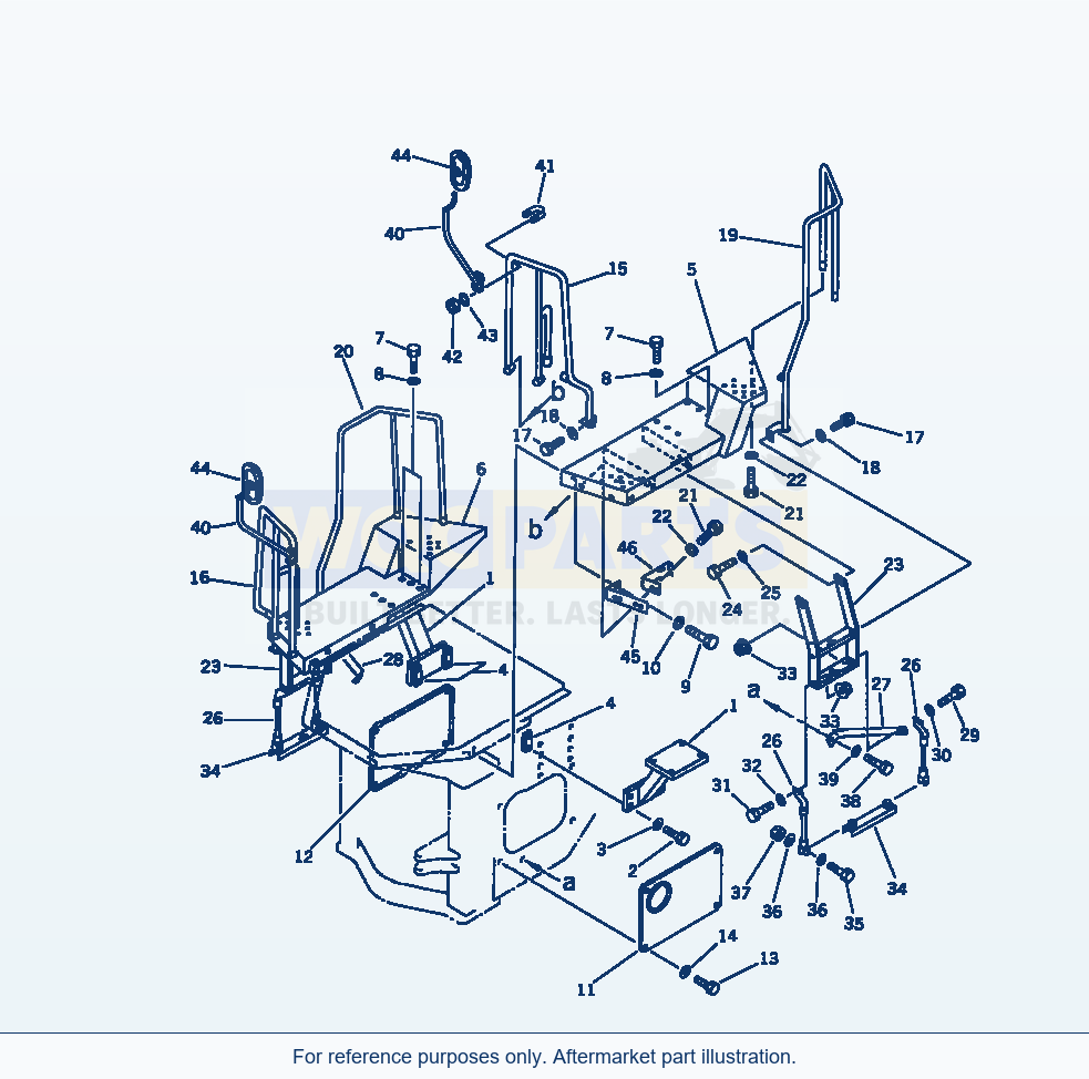 Komatsu WA380-1 Floor And Ladder (Without Cab)(#20001-) parts diagram