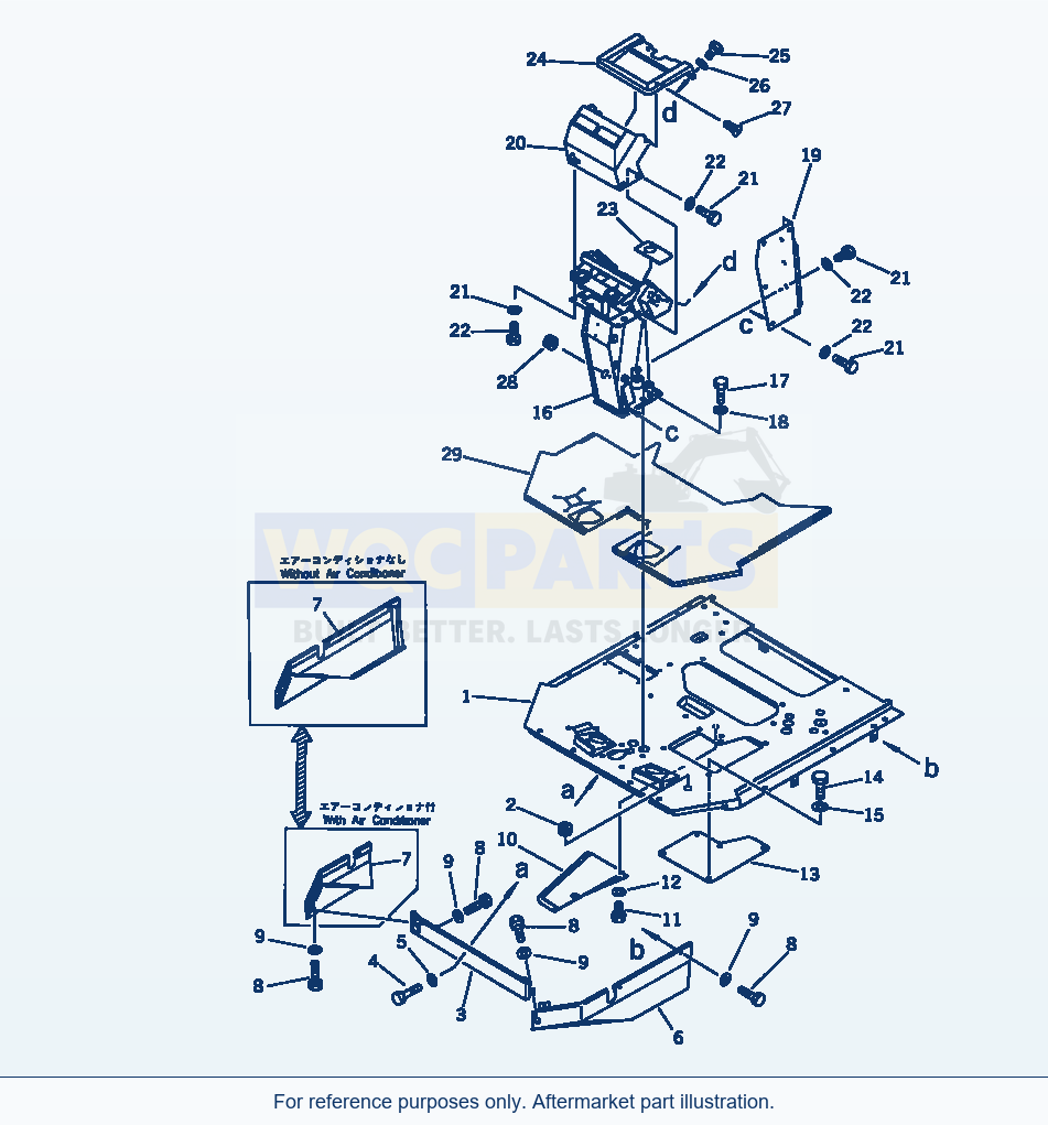 Komatsu WA380-1 Floor Frame(#10001-19999) parts diagram