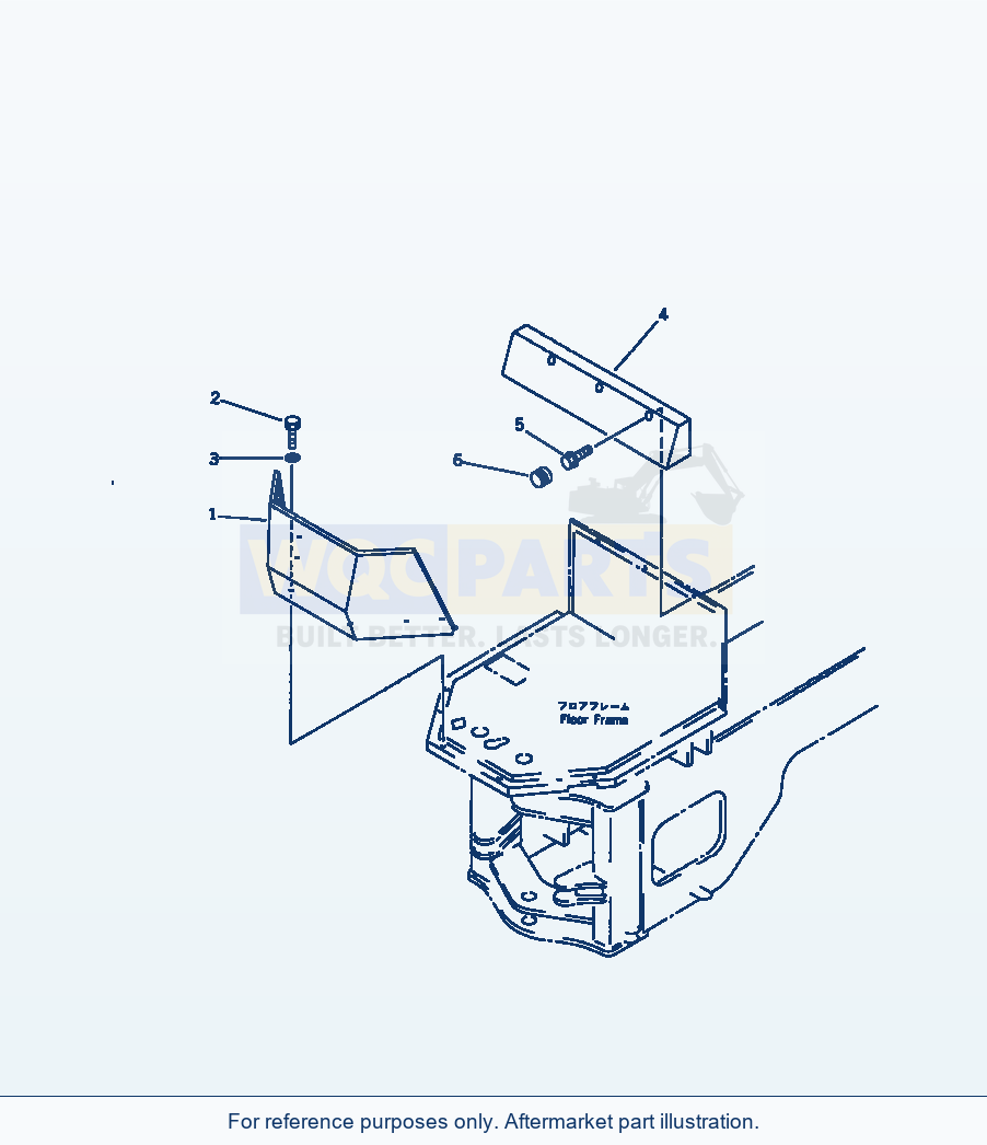 Komatsu WA380-1 Floor Guard (Without Cab)(#20001-) parts diagram