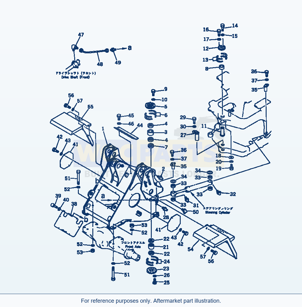 Komatsu WA380-1 Front Frame(#10001-19999) parts diagram