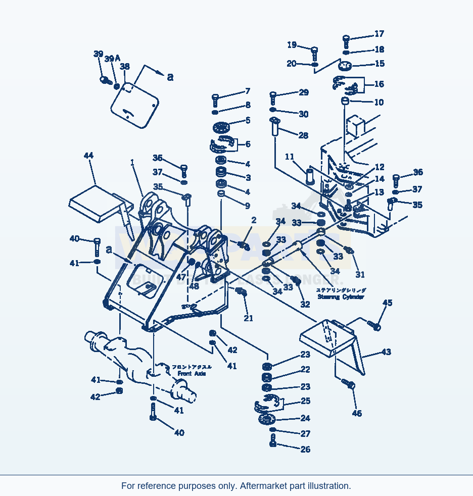 Komatsu WA380-1 Front Frame(#20001-) parts diagram