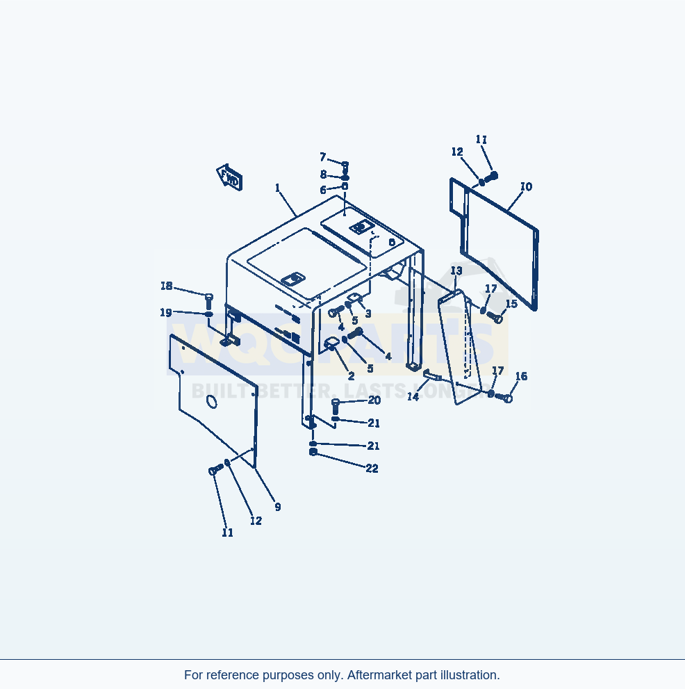 Komatsu WA380-1 Hydraulic Tank Guard(#10001-19999) parts diagram