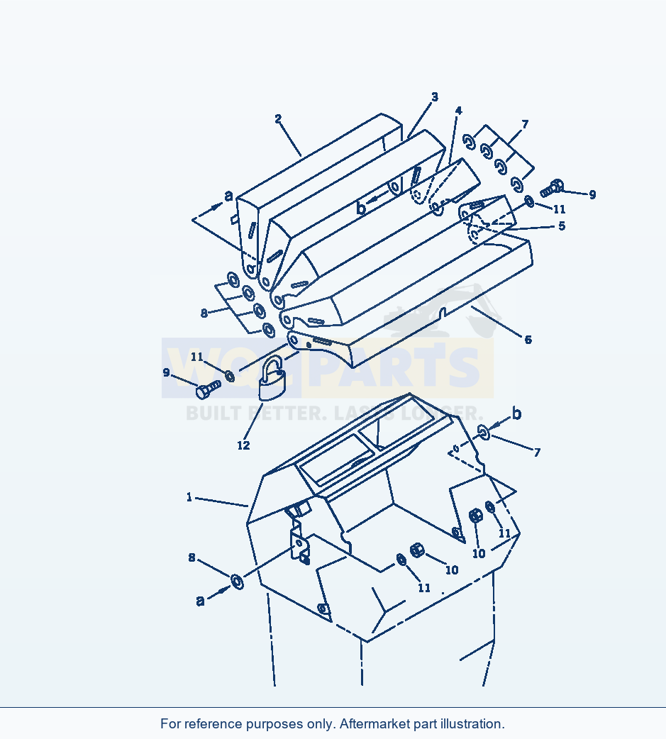 Komatsu WA380-1 Instrument Panel Cover parts diagram