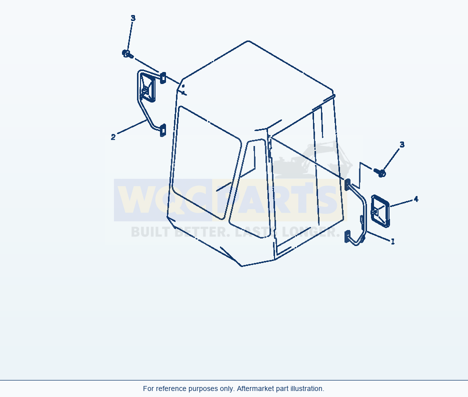 Komatsu WA380-1 Mirror And Stay (For Cab)(#20001-) parts diagram