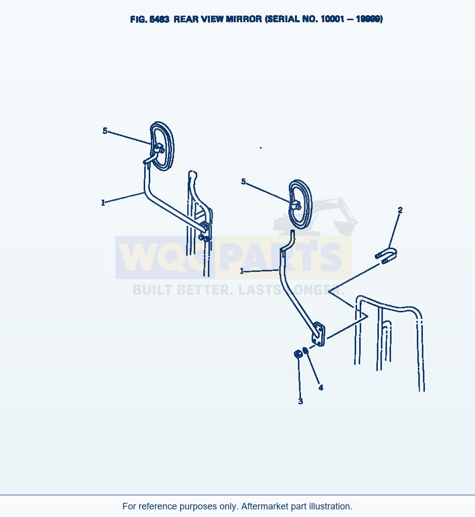 Komatsu WA380-1 Rear View Mirror(#10001-19999) parts diagram