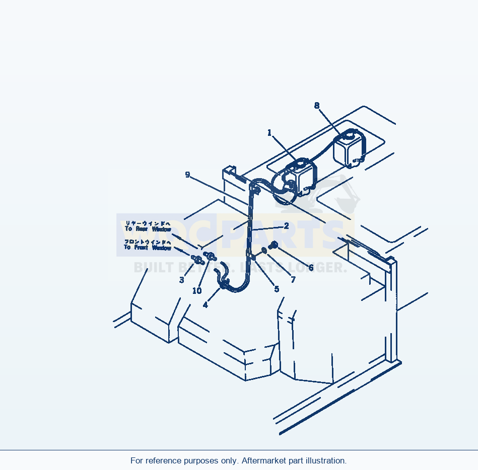 Komatsu WA380-1 Window Washer(#10001-19999) parts diagram