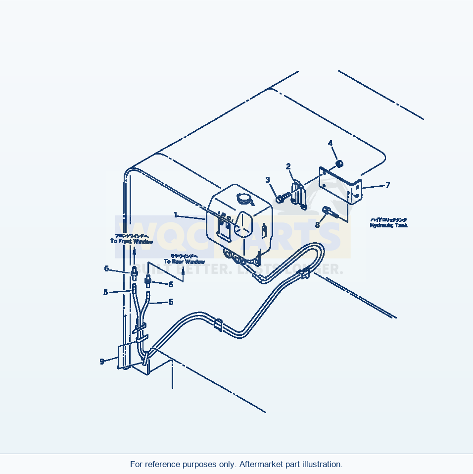 Komatsu WA380-1 Window Washer(#20001-) parts diagram