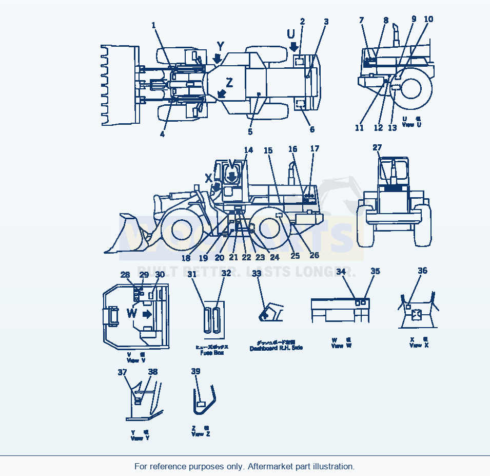 Komatsu WA380-1 Marks And Plates (Spanish)(#20001-) parts diagram