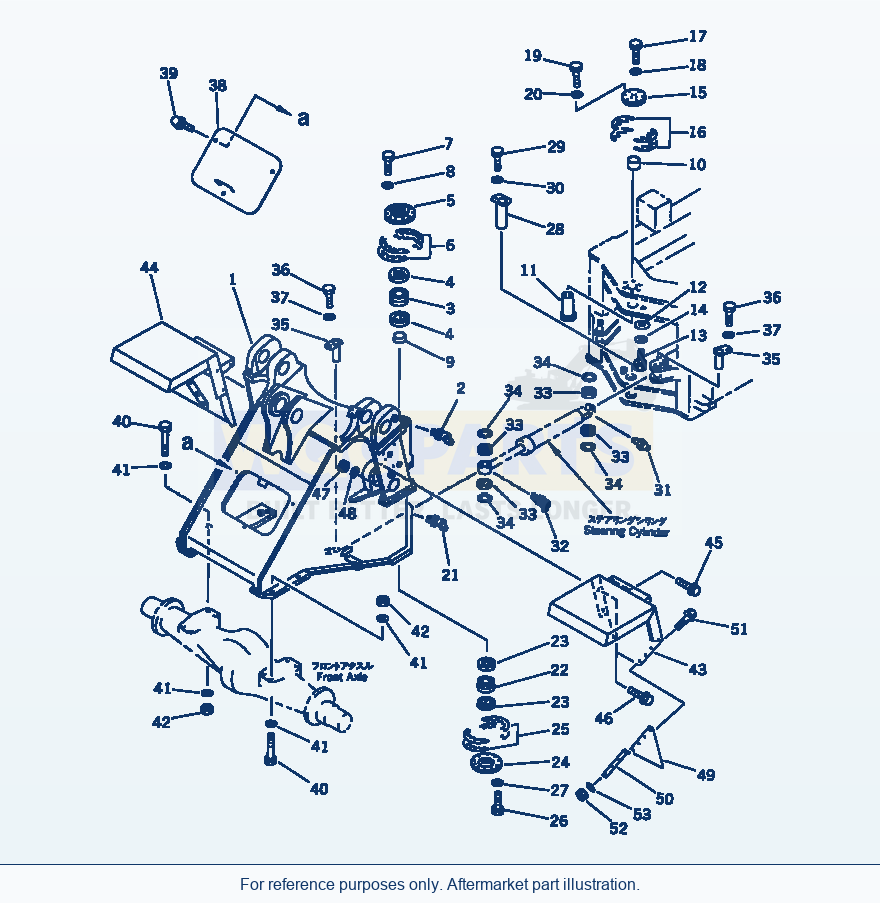 Komatsu WA380-1 Front Frame (Tbg/Abe Spec.)(#20001-) parts diagram