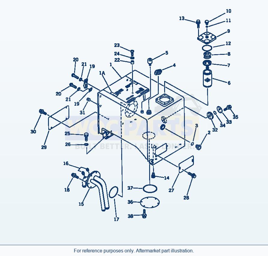 Komatsu WA380-1 Hydraulic Tank (Tbg/Abe Spec.)(#20001-) parts diagram