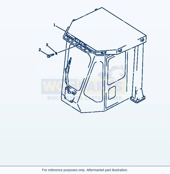 Komatsu WA380-1 Roof Guard (Tbg/Abe Spec.)(#20001-) parts diagram