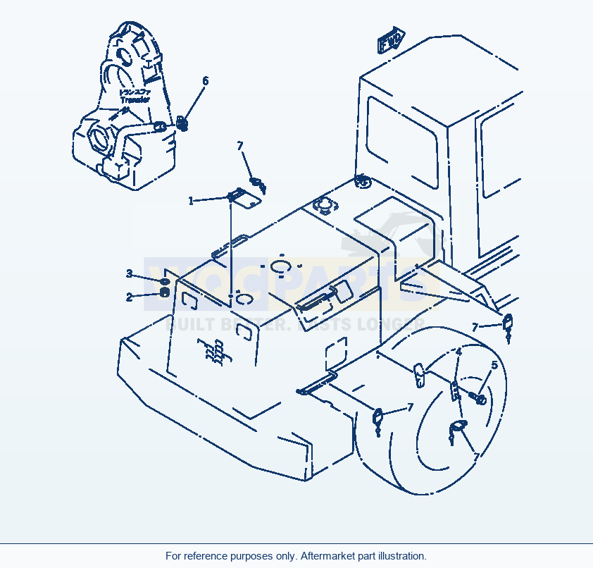 Komatsu WA380-1 Vandalism Protection (Tbg/Abe Spec.)(#20001-) parts diagram