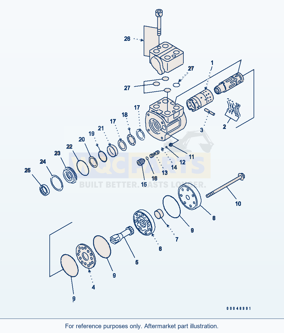 Komatsu WA380-1 Steering Valve(#20001-) parts diagram