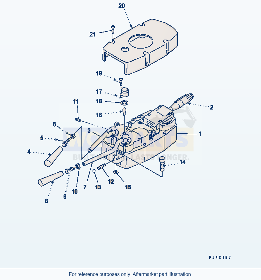 Komatsu WA380-1 Transmission Control Switch parts diagram