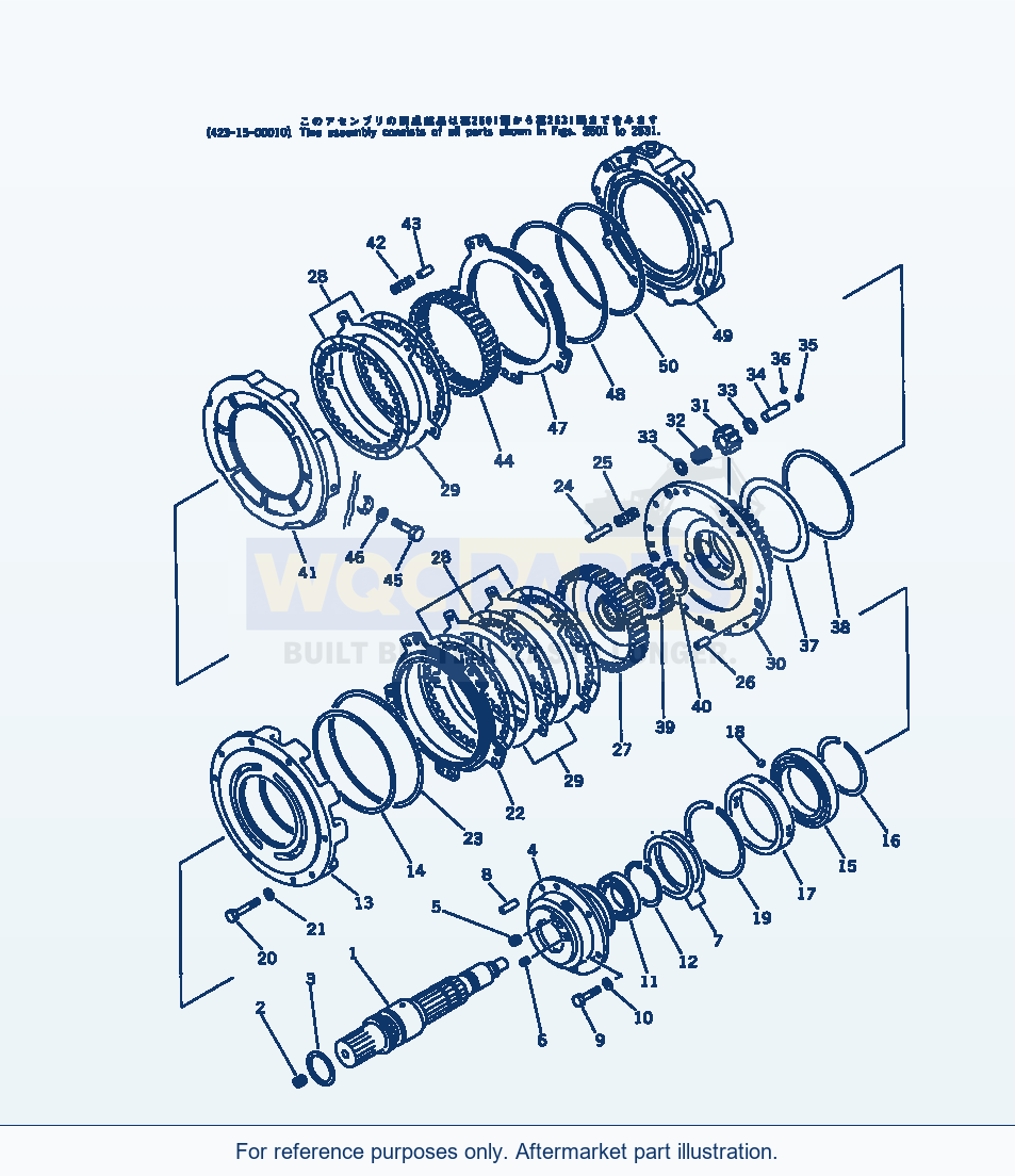 Komatsu WA380-1 Transmission (1St And 2Nd Clutch) parts diagram