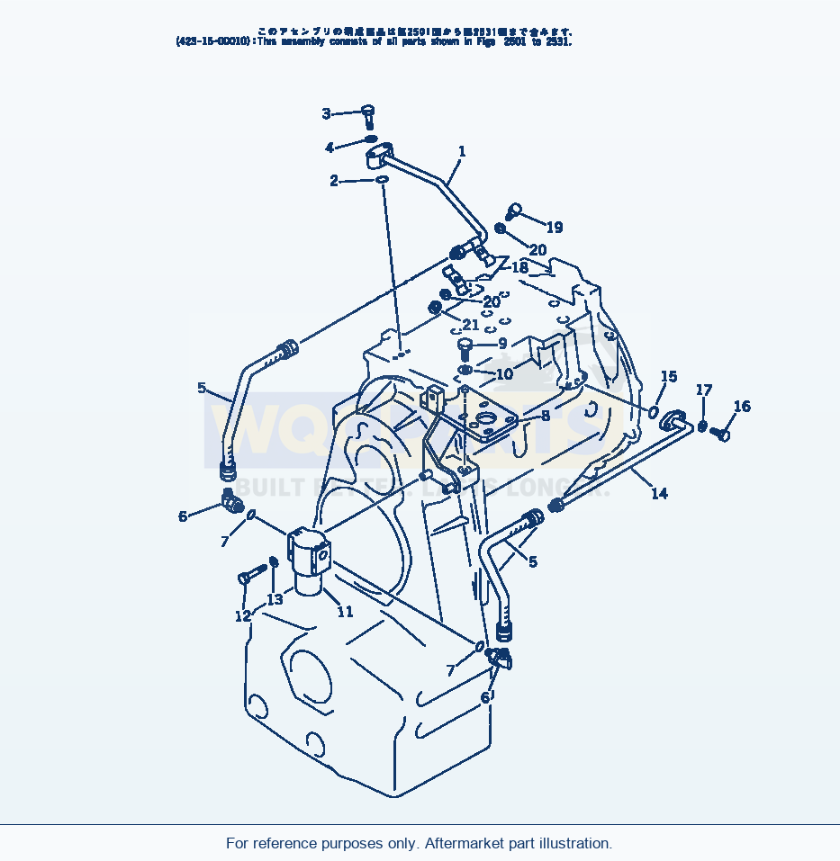 Komatsu WA380-1 Transmission (Oil Piping) parts diagram