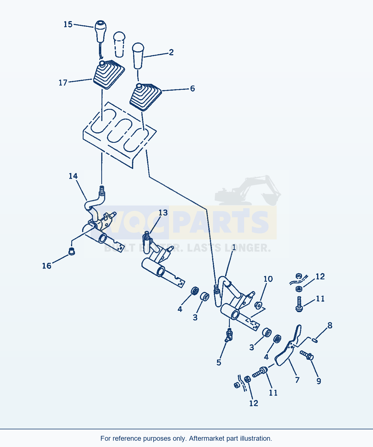 Komatsu WA380-1 Attachment Control Lever(#20001-) parts diagram