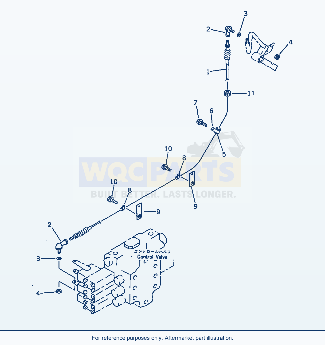Komatsu WA380-1 Attachment Control Linkage(#20001-) parts diagram