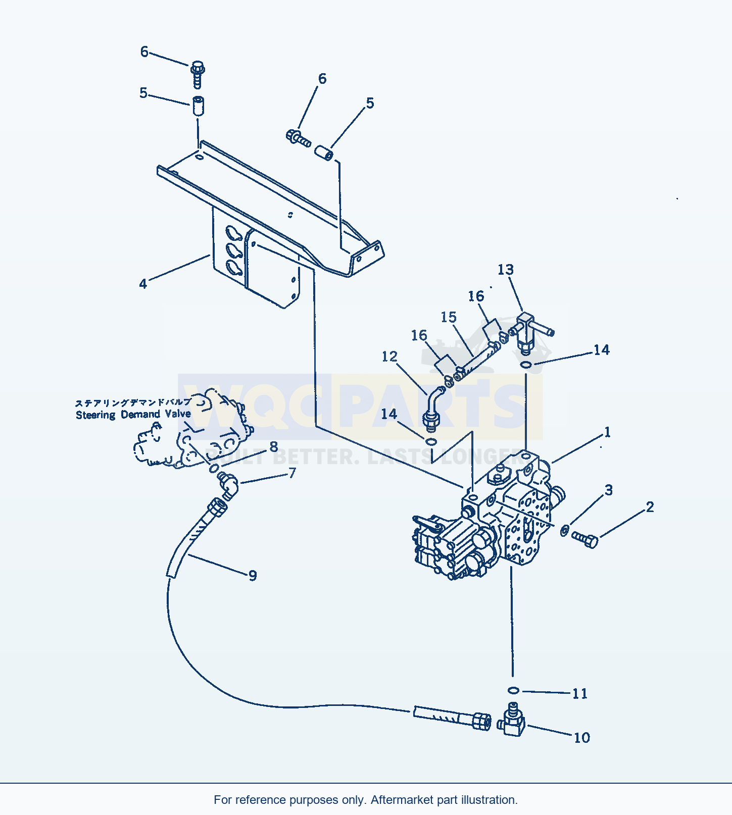 Komatsu WA380-1 Hydraulic Piping (Valve Mounting)(#20001-) parts diagram